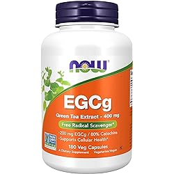 NOW Supplements, EGCg Green Tea Extract 400 mg, Free Radical Scavenger, 180 Veg Capsules