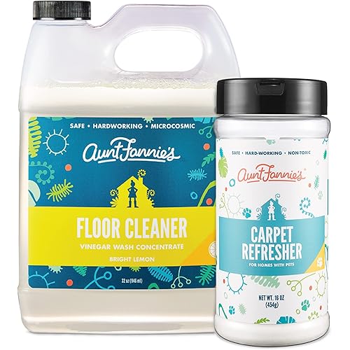 Aunt Fannie's Bundle: Floor Cleaner Vinegar Wash, Bright Lemon Carpet Refresher, Bright Lemon