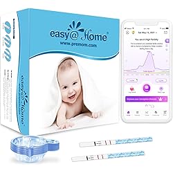 Easy@Home Ovulation Test Predictor Kit : Accurate Fertility Test for Women Width of 5mm, Fertility Monitor Test Strips, 50 LH Strips