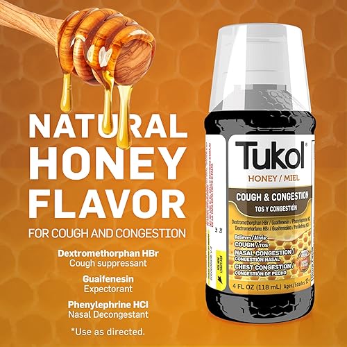 TUKOL Adult X-Pecto Miel Honey Cold Syrup, 4 Ounce