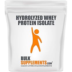 BulkSupplements.com Hydrolyzed Whey Protein Isolate - Whey Isolate - Whey Protein Powder Unflavored - Plain Protein Powder - Whey Powder - Isolate Protein Powder 100 Grams - 3.5 oz