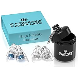 Eargasm High Fidelity Earplugs for Concerts Musicians Motorcycles Noise Sensitivity Conditions and More Ear Plugs Come in Premium Gift Box Packaging - Blue