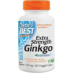Doctor's Best Extra Strength Ginkgo, 120 mg, 120 Count