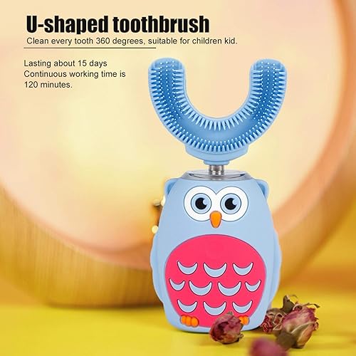 Okuyonic 360 Degrees, Cute Cartoon Shape Automatic Toothbrush Toothbrush Whitening Toothbrush Bathroom for Home