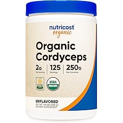 Nutricost Organic Cordyceps Powder 250 Grams - USDA Certified Organic, Non-GMO, Gluten Free