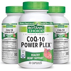 Botanic Choice CoQ-10 Power Plex - Daily Supplement - Complete Support for Cardiovascular and Cognitive Health Promotes Energy and Overall Wellness 30 Pcs