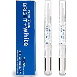 Venus Visage Teeth Whitening Pen 2 Pens, 20 Uses, Effective＆Painless, No Sensitivity, Travel-Friendly, Easy to Use, Beautiful White Smile, Natural Mint Flavor Mint