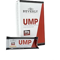 Beverly International UMP High Protein Bars - Almond Honey, 20g of Protein, 8g Fiber, All Natural, Soy Free Bar, 12 Pack