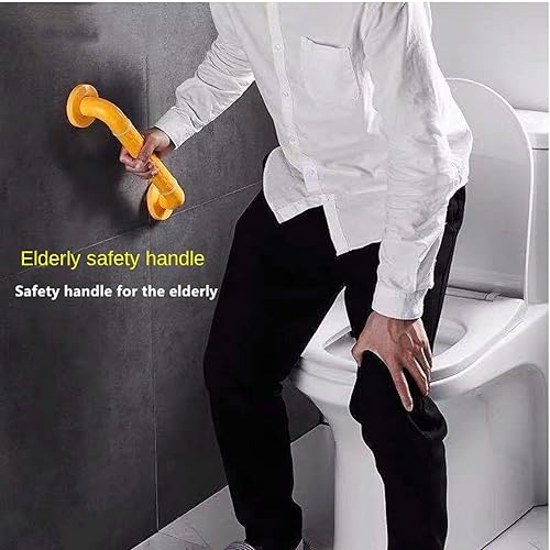 MIEYCO Safe and Reliable Bathroom Auxiliary Equipment Elderly Toilet Anti-Fall handrail Anti-Slip Integrated Bathroom Handle 50CMyellow