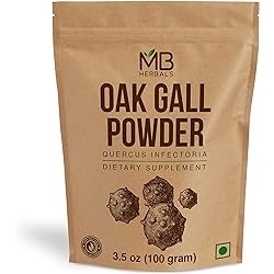 MB Herbals Pure Oak Gall Powder 100g 3.5 oz - 100% Pure Quercus Infectoria Majuphal Manjakani