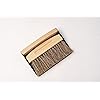 PELICCO Mini Dustpan and Brush Set, Wood Hand Broom with Natural Horsehair Bristles, Whisk Broom 5.9 x3.9 inch
