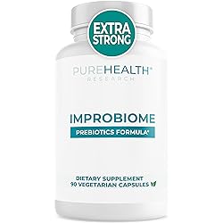 PUREHEALTH RESEARCH Improbiome Prebiotic Fiber Supplement - Natural Support for Healthy Gut Prebiotics - Digestive Nutritional Supplements - Apple Pectin Capsules - 90ct