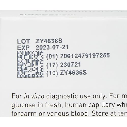 McKesson TRUE METRIX PRO Professional Monitoring Blood Glucose Test Strips - No Coding, Triple Sense Technology, Multiple Patient Use - Vials of Strips, 100 Strips, 1 Pack