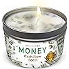 MAGNIFICENT 101 Money Aromatherapy Candle for Getting a Cash Flow Boost - Sage Cinnamon Scented Natural Soybean Wax Tin Candle for Purification and Chakra Healing