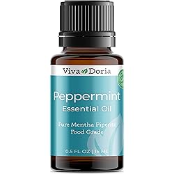 Viva Doria 100% Pure Northwest Peppermint Essential Oil, Undiluted, Food Grade, Steam Distilled, Made in USA, 15 mL 0.5 Fluid Ounce