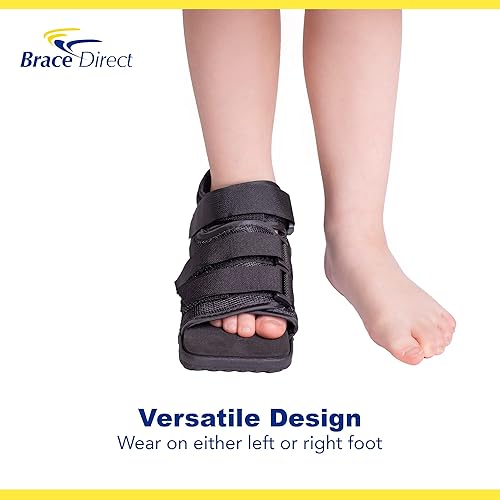 Pediatric Childrens Post Op Shoe For Little Kid, Big Kid- Square Toe Fracture Shoe- Fits Kids Shoe Sizes 11 to 7- For Broken or Fractured Foot or Toe, Post Op, Soft Tissue Injury- Left or Right Foot