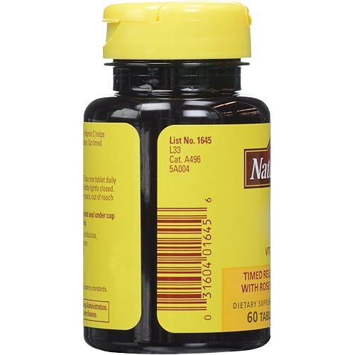 Nature Made Vitamin C 500 mg w. Timed Release Rose Hips Tablets 60 Ct