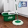 Libman Tornado Spin Mop System Plus 1 Refill Head – Total Mopping System Includes Heavy Duty Microfiber Head, Sturdy Handle, and 1 Extra Replacement Mophead. Safe on All Hard Surfaces