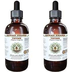 Thyme Alcohol-FREE Liquid Extract, Organic Thyme Thymus Vulgaris Dried Leaf Glycerite 2x2 oz