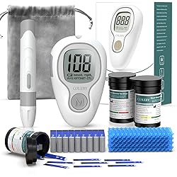 Blood Glucose Monitor Kit, G-427B Diabetes Testing Kit with 100 Test Strips and 100 Lancets, Blood Sugar Test Kit with Lancing Device, Portable Blood Glucose Meter for Home Use Upgraded Needle