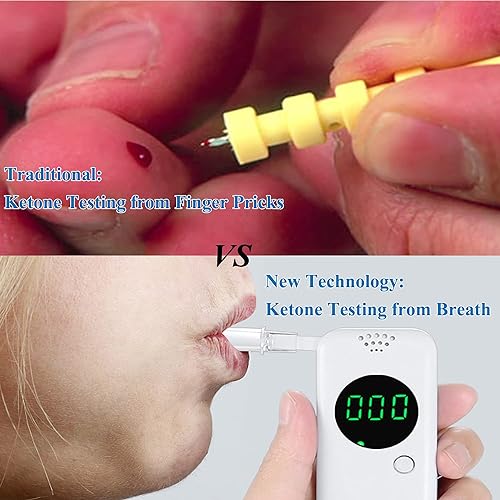 Anntoo Ketosis Breath Meter Ketone Breath Analyzer for Self-Ketosis Checking with 10pcs Replaceable Mouthpieces