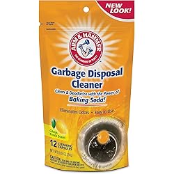 Arm & Hammer 12-Count Sink Garbage Disposal Cleaner, Freshener & Deodorizer Capsules Citrus Scent, with Power of Baking Soda New Packaging