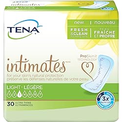 Tena Intimates Ultra Thin Light Incontinence Pad Regular, 30 Count Pack of 2