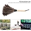 Feather Duster, Mini Washable Reusable Feather Duster Handmade Craft with Handle for Books Keyboard Office Home Cleaning