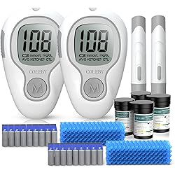 IKZA G-427B Glucose Monitor Kit, 200 Lancets, 200 Glucometer Strips, 2 Blood Sugar Monitor, Diabetes Testing Kit with Lancing Device, Blood Sugar Test Kit for Home Use
