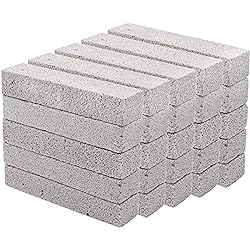 Hatoku 25 Pieces Pumice Stones for Cleaning Grey Pumice Scouring Pad Pumice Stick Cleaner for Removing Toilet Bowl Ring, Bath, Kitchen, Pool, Household Cleaning 5.9 x 1.4 x 0.9 Inches