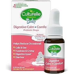 Culturelle Baby Digestive Calm & Comfort Probiotic Age 0-12 Mos 8.5Ml, Helps Periodic Colic, Gas, Fussiness, Crying & Digestive Upset In Infants & Newborns, Vegan Non-Gmo Gluten-Free, 1 Mos. Supply
