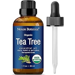 Organic Tea Tree Oil 30 ml - 100% Natural, Pure Tea Tree Essential Oil for Hair, Face, Skin Use, Scalp, Acne - Pure Tea Tree Oil Essential Oils for Aromatherapy, Diffuser, Humidifier - Nexon Botanics