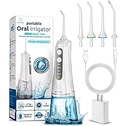 Professional Cordless Water Flosser for Teeth Cleaning and Whitening, Plaque Cleaning flosser- 4 Pressure Modes- Rechargeable & Waterproof- Oral irrigator with a Powerful Battery for Home&Travel