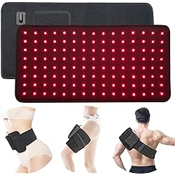 Infrared Red Light Therapy Belt Device for Body Pain Waist, Wearable Device Deep Therapy wrap with Timer for Women Best Gift Black