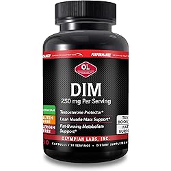 Olympian Labs Performance DIM Supplement 250mg - DIM Diindolylmethane 30 Capsules 30 Day Supply