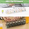 2 Pack Weekly Pill Organizer, Large 7 Day Pill Case, Daily Vitamin Case Medicine Box, AMPM Pill Containers for Medicine Supplements Fish Oil