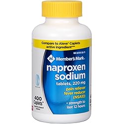 Naproxen Sodium Caplets USP, 220 mg NSAID, 400 Caplets