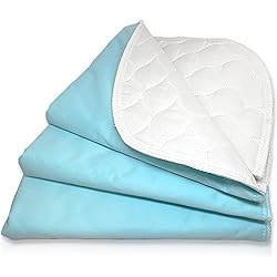 RMS Ultra Soft 4-Layer Washable and Reusable Incontinence Bed Pad - Waterproof Bed Pads, 18"X24" 3 Pack