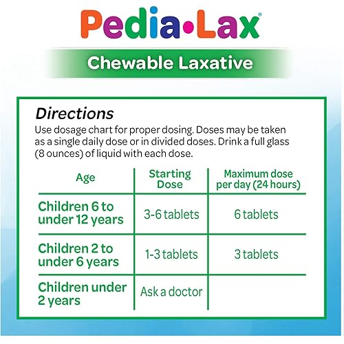 Pedia-Lax Laxative Chewable Tablets for Kids, Ages 2-11, Watermelon Flavor, 30 Count Pack of 3, AXFL655-18901913.74
