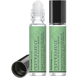 Peppermint Essential Oil Roll On, Pre-Diluted 10ml Pack of 2. Premium Quality, Therapeutic Grade Topical Ready Aromatherapy Oil