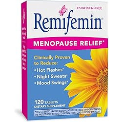 Remifemin Black Cohosh, Menopause Relief for Women, Estrogen-Free Supplement, 120 Tablets