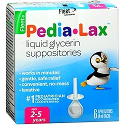Fleet Pedia-Lax Liquid Glycerin Suppositories 6 Each Pack of 5