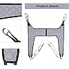 Generic Patient Hoyer Lift Sling, 485lb Weight Capacity- Large Medical Lifts Padded Transfer U Toileting Sling Shower for Seniors, Elderly, Bariatric & Disabled, Gray, XL