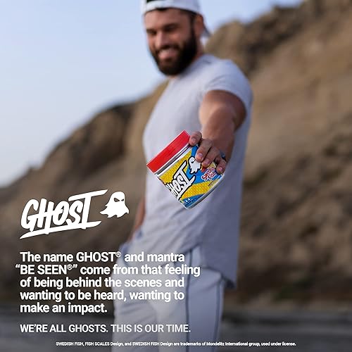 GHOST BCAA Amino Acids, Sour Patch Kids Redberry - 30 Servings - Sugar-Free Intra and Post Workout Powder & Recovery Drink, 7g BCAA – Supports Muscle Growth & Endurance- Soy & Gluten-Free, Vegan