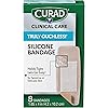 Curad Truly Ouchless Extra Large Silicone Bandages, Flexible Fabric, 8 count