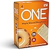 ONE Protein Bars, Maple Glazed Doughnut, Gluten-Free Protein Bar with 20g Protein and only 1g Sugar, Snacking for High Protein Diets, 2.12 Ounce 4 Pack