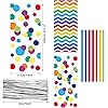 Rainbow Cellophane Treat Bags, Polka Dot Stripes Printed Pattern Goodie Candy Favor Bags with Twist Ties for Pride Day Kids School Lunches Baby Shower Birthday Party Supplies105 Pieces