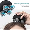 Portable Electric Scalp Massager, IPX7 Waterproof Cordless Scalp Massager with 5 Kneading Modes & 96 Nodes, for Scalp Stress and Body Pain Relief, Ideal Gifts for Women, Men Black- Magnetic Charging