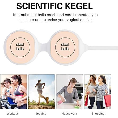 Kegel Exercise Weight Balls for Women - Adorime Kegel Massage Ball for Pelvic Floor Muscle Tightening, Pelvic Floor Exercises Kegel Kits Training System4-Piece Set