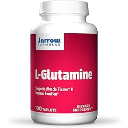 Jarrow Formulas L-Glutamine 1000 mg - 100 Easy-Solv Tablets - Supports Muscle Tissue & Immune Function - 100% L-Glutamine - 100 Servings